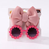 SUMMER BOW HEADBAND SUNGLASSES SET FOR KIDS_CWAHA6744