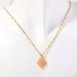 STAINLESS STEEL DECEMBER BIRTHSTONE NECKLACE_CWMM3920