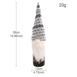 Cwmm9411_Christmas Faceless Doll Knitted Wine Bottle Hat