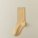 Women Leisure Solid Color Pile Socks_Cwms0288