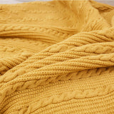 SOLID COLOR SIMPLE KNITTED TASSEL THROW BLANKET_CWMM2381