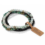 Cwaje4295_Natural Stone Beads Vintage Bracelet