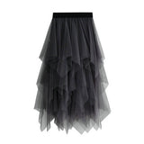 ASYMMETRICAL TULLE HIGH WAIST MIDI SKIRT_CWBMS0398
