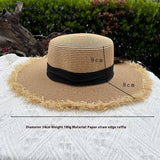 SUMMER LITERARY BOW FLAT TOP SUN HAT_CWAH3392