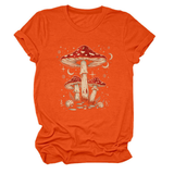 PLAYFUL RED MUSHROOM PRINT WOMENS BASE TEE_CWTTS1510