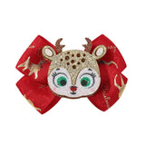 GLITTER REINDEER BOW HAIR CLIP FOR GIRLS_CWAHA6696