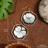 RETRO IRREGULAR GOLD INLAID HOLLOW SHELL EARRINGS_CWMM4320