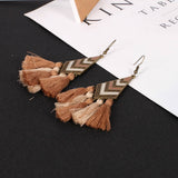 Versatile Tassel Gradient Earrings