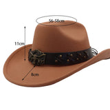 NEW WESTERN WOOL FEDORA HAT WITH ETHNIC DESIGN_CWAH04499