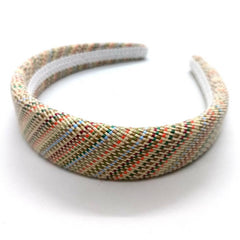 NEW STRIPED RAFFIA WOVEN PADDED CROWN HEADBAND_CWAHA6333