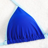 SOLID COLOR BIKINI SET SEXY TIE SIDE SWIMSUIT_CWMW0915