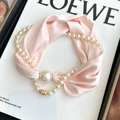 Pearl Magnetic Skinny Silk Neck Scarf_Cwasc03930