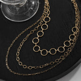 MULTI LAYERED 18K THREE LAYER NECKLACE_CWMM3692