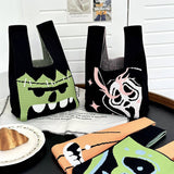 Halloween Collection Vintage Knitted Tote Bag_Cwab3225