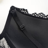 BLACK LACE UNDERWEAR SET WITH RIMS_CWMU0146