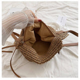 Straw Casual Dumpling Holiday Beach Bag_Cwab2314