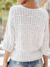 Simple Loose Knit Solid Color Pullover V-Neck Top ??Comfortable Acrylic Sweater for All Seasons