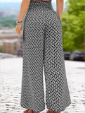 FLORAL SIDE SLIT WIDE LEG CULOTTES