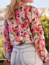 Idyllic Vibrant Floral Ruffle Blouse ??Romantic Boho Style