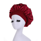 Cwaha6427_Wide Brim High Elastic Satin Nightcap