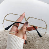 METAL FRAME ONE PIECE LENSES SUNGLASSES_CWASG0370