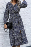 V Neck Long Sleeved Floral Dress_Cwdsd2278