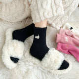 Women'S Warm Cute Cat Sleeping Home Socks_Cwms1049