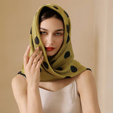 Womens 35" Polka Dot Silky Wrap Neck Scarf