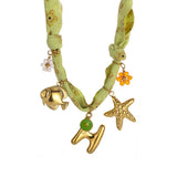 COLORFUL SCARF NECKLACE WITH FRUIT CHARMS_CWMM8801