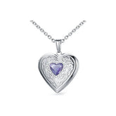 BIRTHSTONE HEART ZIRCON STAINLESS STEEL NECKLACE_CWMM5542