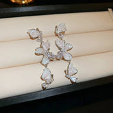 GRADIENT SWEET CRYSTAL BUTTERFLY LONG EARRINGS_CWAJE2177