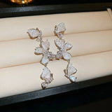 GRADIENT SWEET CRYSTAL BUTTERFLY LONG EARRINGS_CWAJE2177