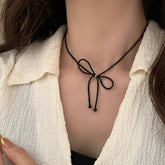 Versatile And High-End Sweet Style Bow Necklace