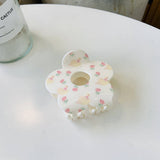 Cwaha1536_Floral Bow Flower Triangle Hair Claw Clip