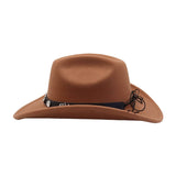 Western Ethnic Wool Cowboy Fedora Hat For Couples_Cwah04385