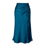 RUFFLED SKIRT HIGH WAIST SOLID COLOR SHORT SKIRT_CWBSS0395