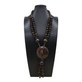 BOHEMIAN WOODEN BEAD LONG NECKLACE_CWMM4924