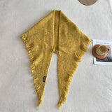 SOLID WOOL BLEND TRIANGLE SCARF FOR WOMEN_CWASC2287