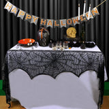 HALLOWEEN FIREPLACE LACE SKULL TABLE RUNNER_CWMM1730