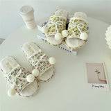 Winter Plush Open Toe House Slippers House Shoes_Cwmm2986