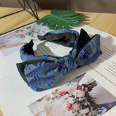 SIMPLE AND ELEGANT DENIM BOW HEADBAND_CWAHA2576