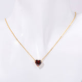 STAINLESS STEEL BIRTHSTONE HEART NECKLACE_CWMM5667