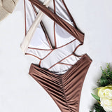 CROSS CONTRAST ONE PIECE SWIMSUIT_CWMW0279