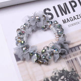 CUTE CRYSTAL HEART ORGANZA ELASTIC HAIR TIE_CWAHA6862