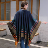 COLORFUL TASSEL STRIPED TIE SHAWL_CWASC0943