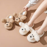HOME CARTOON PUPPY COTTON SLIPPERS_CWSHS0839