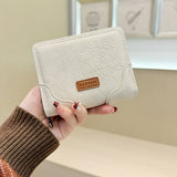 Retro Minimalist Zip Wallet With Snap Closure_Cwab06221