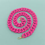 LARGE RESIN ACRYLIC BAG CHAIN WIDE STRAP_CWMM5065