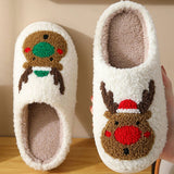 CHRISTMAS ELK NON SLIP COTTON SLIPPERS_CWSHS0275