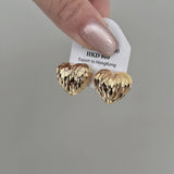 SEMI CIRCLE THREE DIMENSIONAL LOVE EARRINGS_CWAJE1298